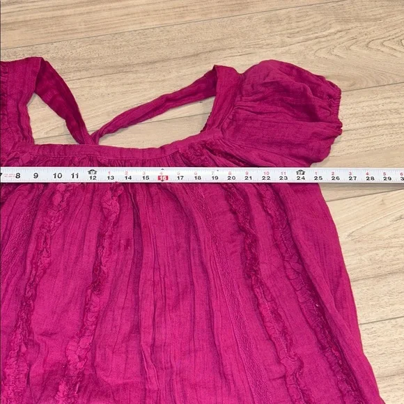 Free People Angele Mini Dress S OB1310143 Dragonfruit Punch Pink SZ Small - Picture 9 of 12